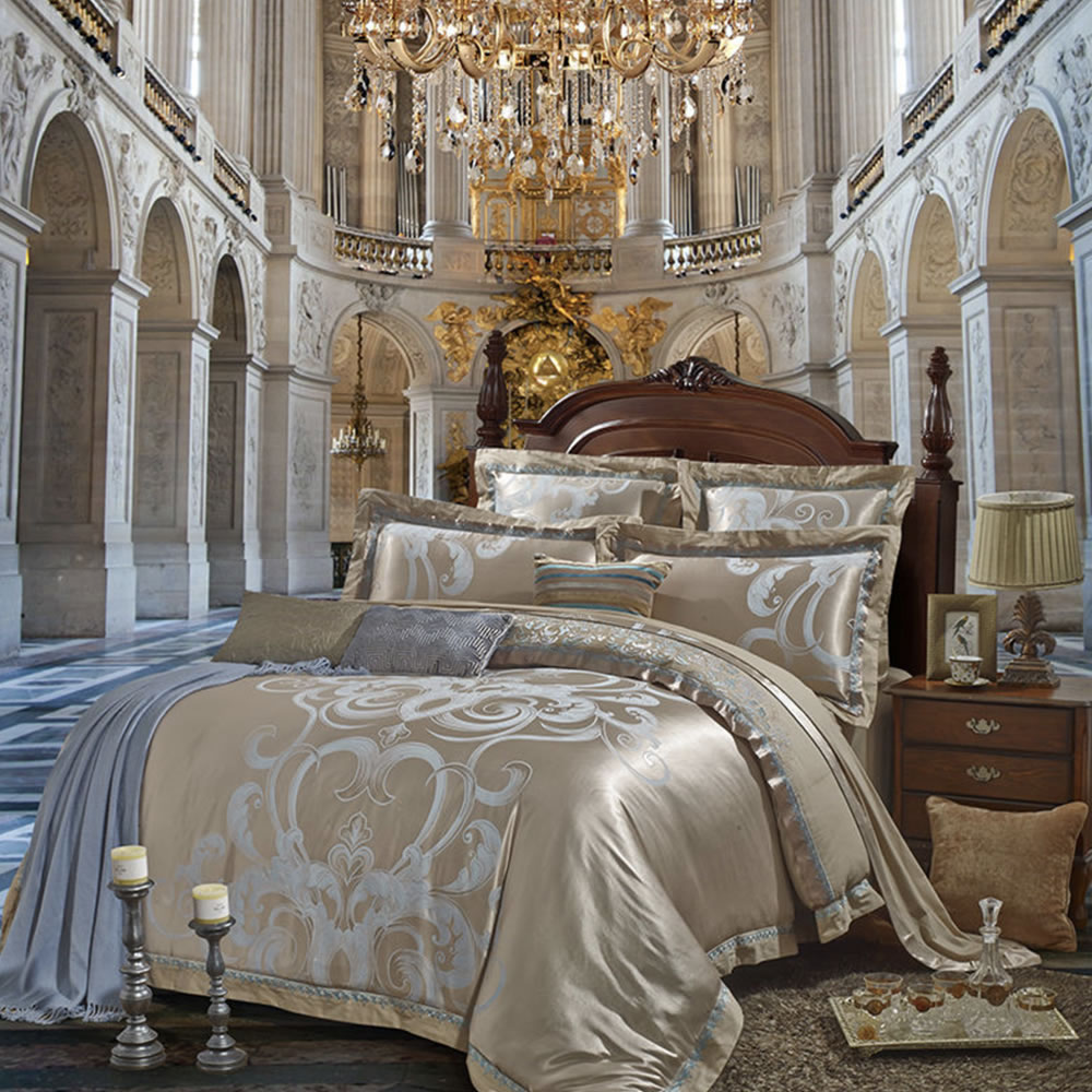 Luxury Bedding Set, Royal Coloured / UK King 4 Piece Set