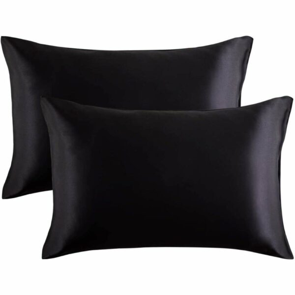 buy black satin pillowcase
